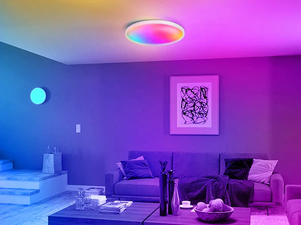 Remote Dimming LED Ceiling Light Smart Lustre RGB Tuya Lighting Bluetooth Home Interior Decoration Alexa Ceiling Panel Lamps Led