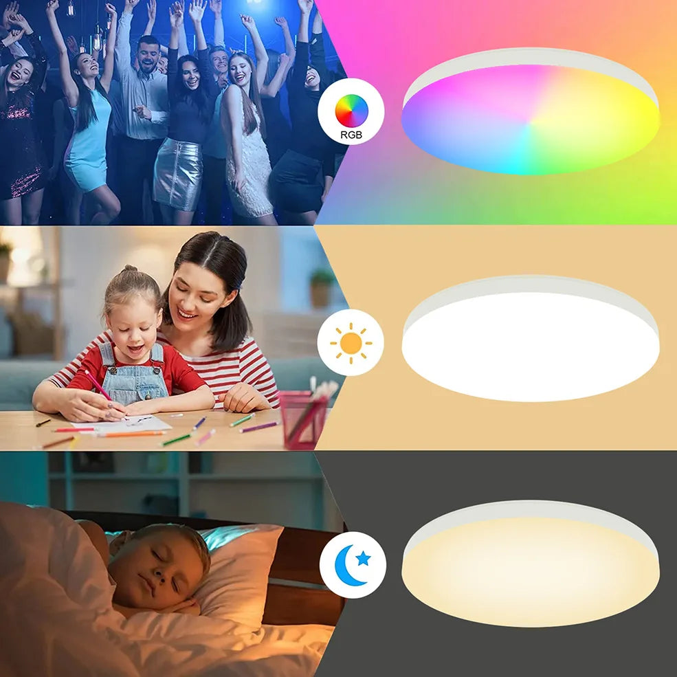 Home Appliance Intelligent Mood Light Rgb Ceiling Lamp Superbo Bedroom Living Room App Voice Control Wifi Led Ceiling Light