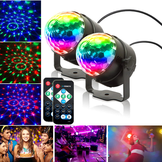 USB Rechargeable Color Stage Light Party Lamp Remote Control LED Magic Ball Commercial Lighting Effect Light Atmosphere Light