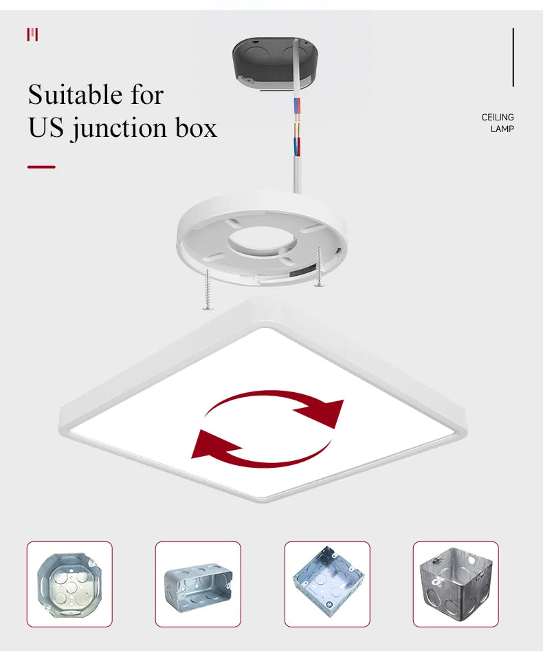 Remote Dimming LED Ceiling Light Smart Lustre RGB Tuya Lighting Bluetooth Home Interior Decoration Alexa Ceiling Panel Lamps Led
