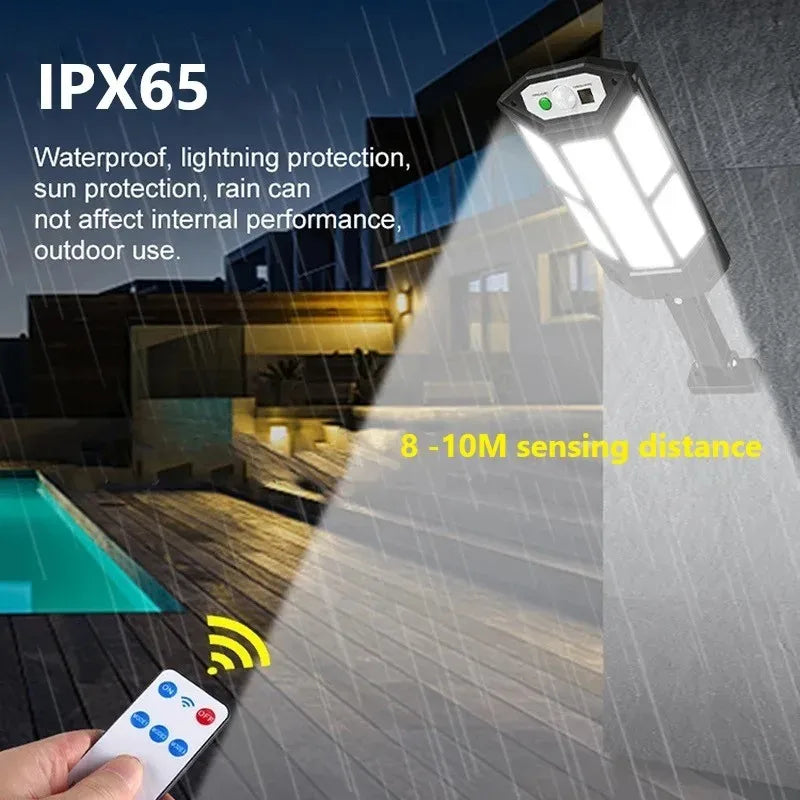 9900LM Newest Solar LED Lights Outdoor Solar Lamp Of Motion Sensor 4 Mode Waterproof IP65 Solar Garden Light Street Yard Lantern
