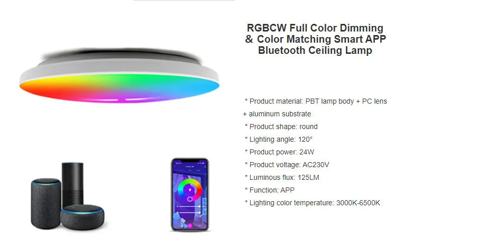 Home Appliance Intelligent Mood Light Rgb Ceiling Lamp Superbo Bedroom Living Room App Voice Control Wifi Led Ceiling Light