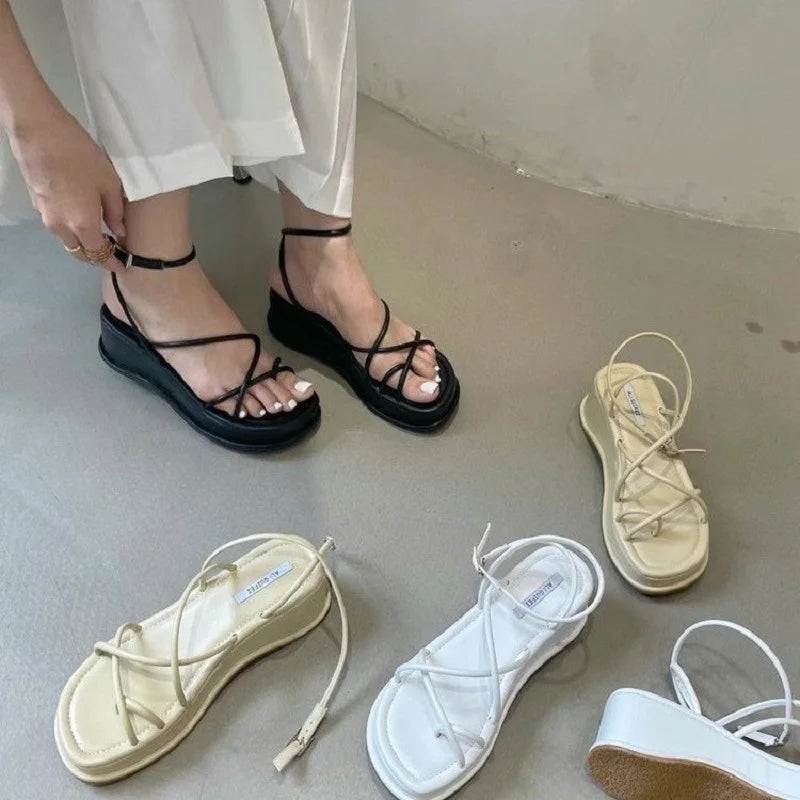 Women's Casual Sandals Woman Narrow Thick Sole Shoes Ladies Waterproof Non-slip Pumps Classice Designer Shoes sandalias de mujer