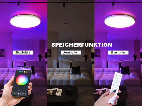 Remote Dimming LED Ceiling Light Smart Lustre RGB Tuya Lighting Bluetooth Home Interior Decoration Alexa Ceiling Panel Lamps Led