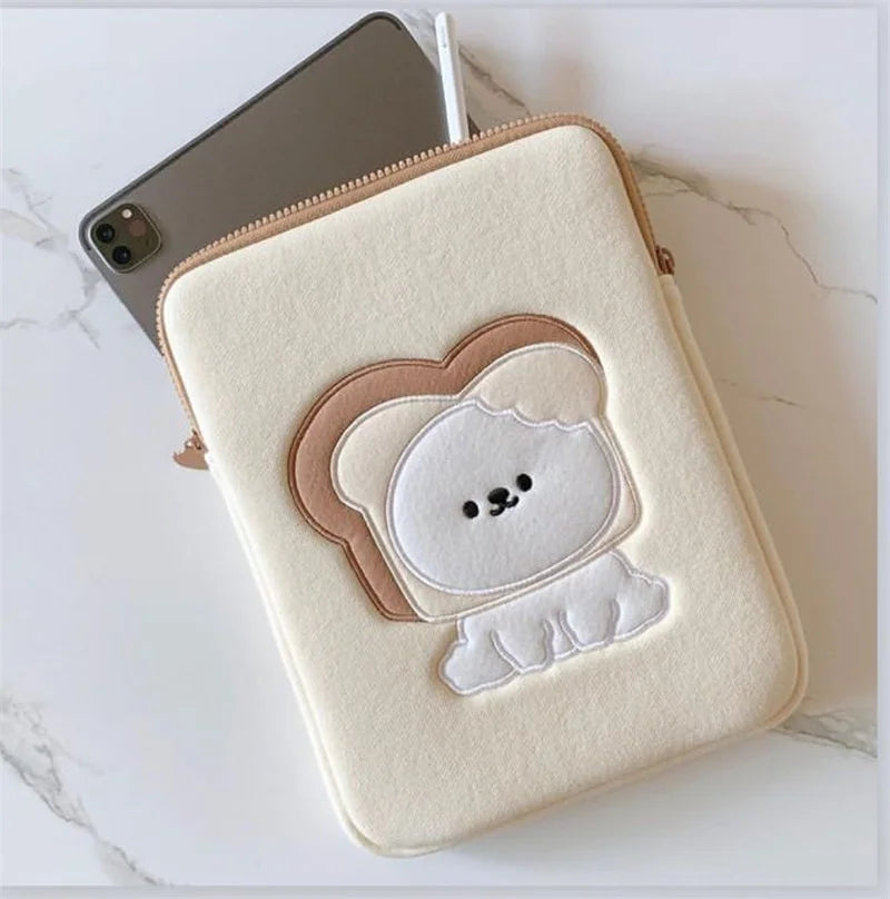 Women Cute Laptop Sleeve Case Table Protective Pouch Bag 11 12 13.6 14 15.6 Inch Cartoon Laptop Zipper Bags for Ipad Macbook HP