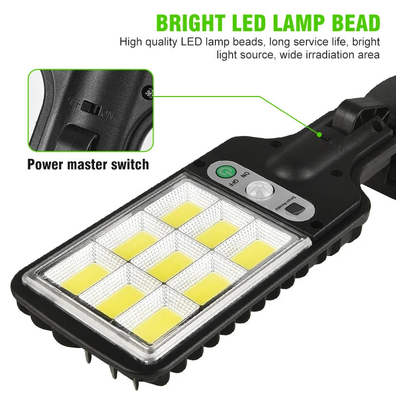 1~4pcs Solar Lights Outdoor With 3 Mode Waterproof Motion Sensor Security Lighting LED Wall Street Lamp for Garden 108/117COB