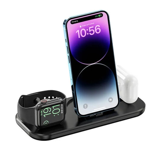 3 in 1 Wireless Charger Stand For IPhone 14 13 12 11 XS XR X Apple Watch 8 7 SE 6 Airpods Pro iWatch Fast Charging Dock Station