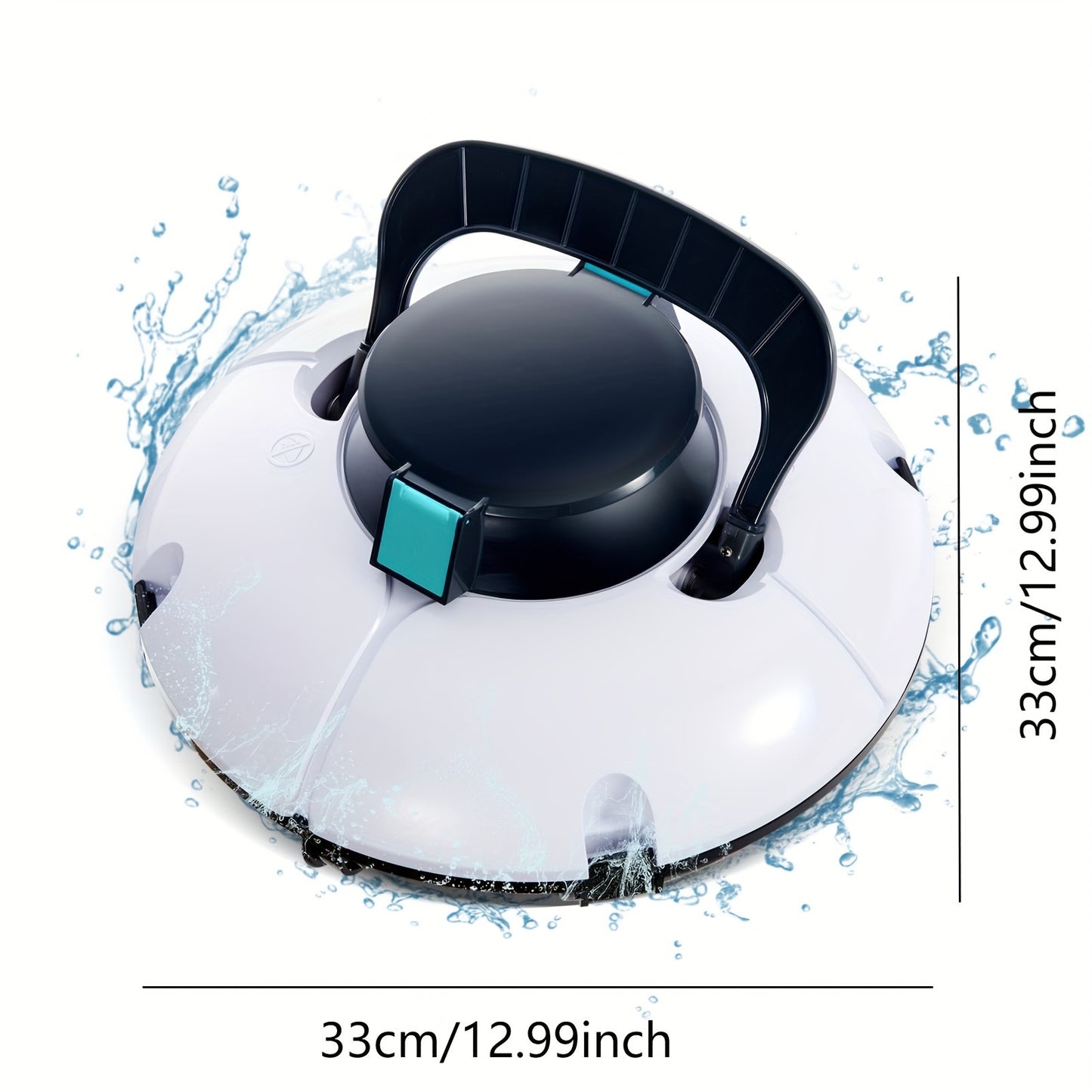540 Sq Ft Cordless Robot Pool Vacuum Cleaner - Automatic, Transparent Design, Powerful Dual Motors, Long-Lasting Battery Life - WYBOT Metal and Plastic Construction