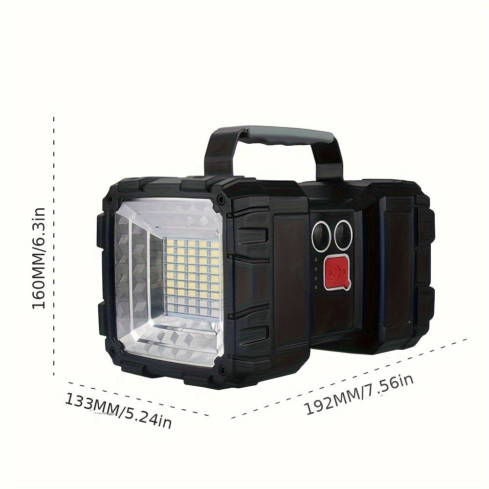1PC USB Rechargeable Handheld Flashlight for Camping Mutilfunctional Portable Searchlight with P70 LED +55 SMD Lamp Beads, 7 Light Modes, USB Port Output