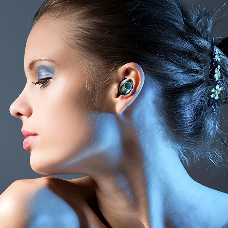 2024 New Three-screen Intelligent Digital Display Power Wireless Earphones, High-end Fashionable Mirror Earphones, Sports Game Music Earphones, Mobile Phone Emergency Charging