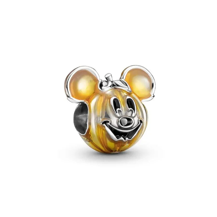 925 sterling silver jewelry MINISO Disney Halloween trio charm suitable for Pando original bracelet women pendant beads DIY gift