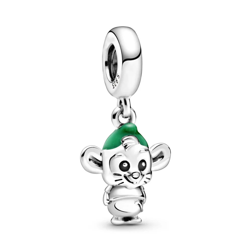 New Sterling Silver Charm 100th anniversary pendant Fit Original Pandora Bracelet Herocross Disney Micky Women DIY jewelry gift