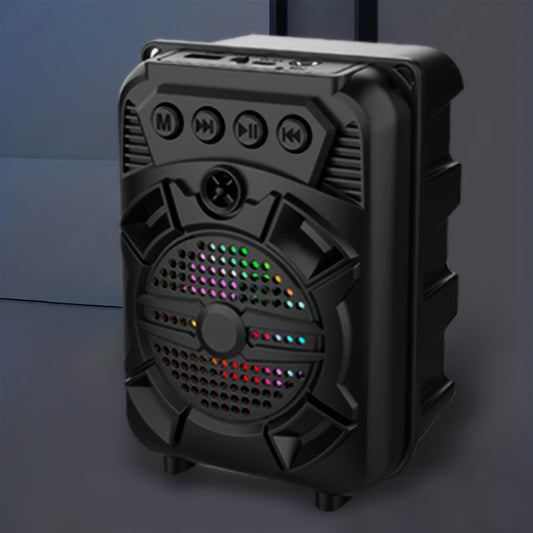 5W Wireless Portable Speaker - Compact Desktop Speaker with RGB Light, USB Charging, and TWS Pairing for Smartphones and Tablets - Outdoor-Ready Audio with Powerful Sound, Model ZQS1315