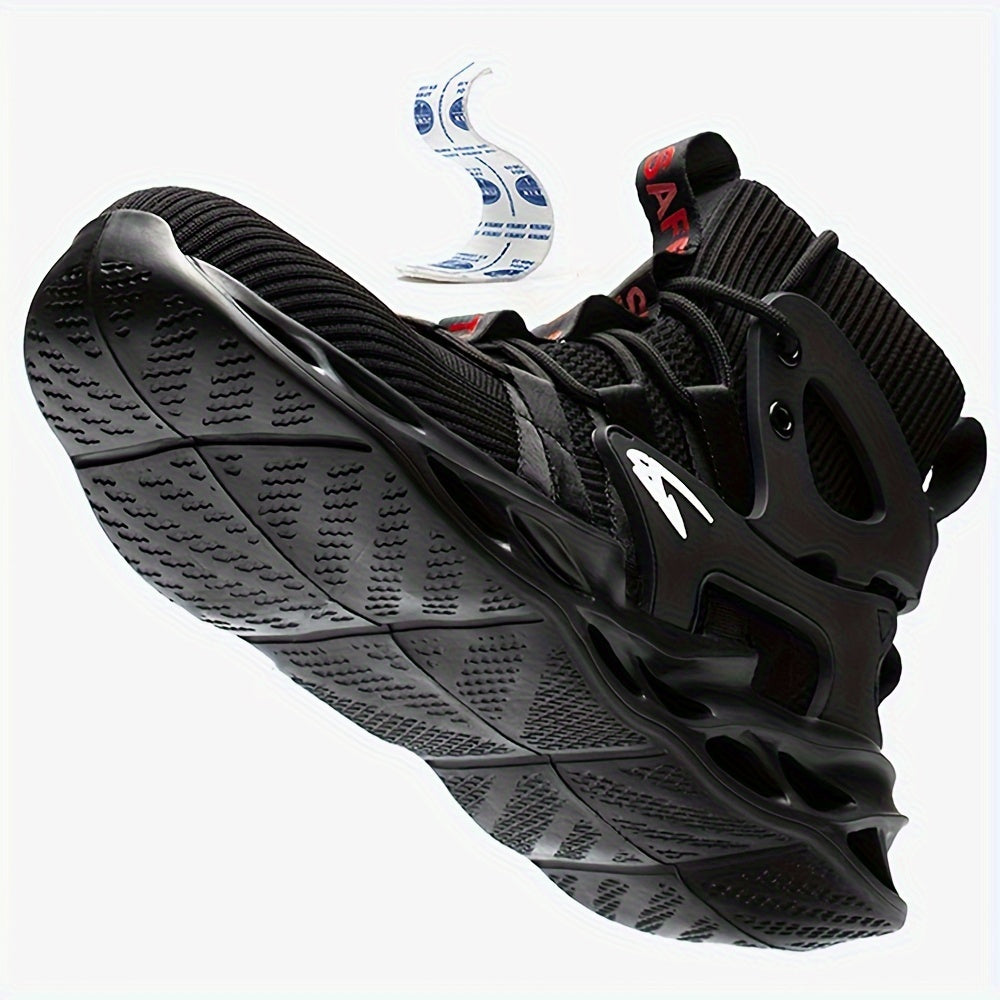 Mens Durable Steel Toe Safety Work Shoes - Advanced Puncture-Resistant & Anti-Slip - Lightweight Breathable Knit for Industrial & Construction Sneakers