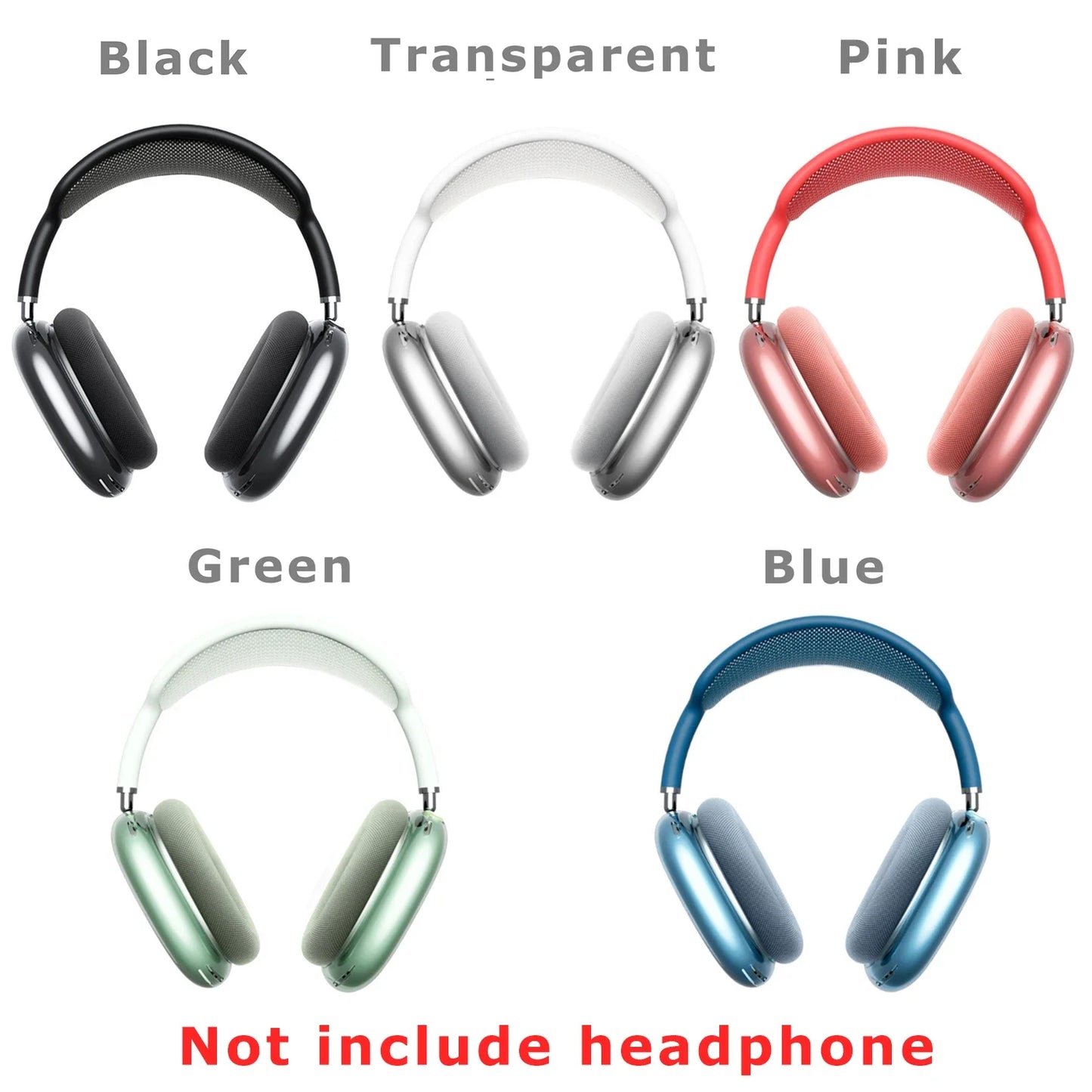For Air Pods Max Transparent Case Protective Cover Headset Skin Cover Anti-Scratch For AirPods Headset Transparent Protect Shell