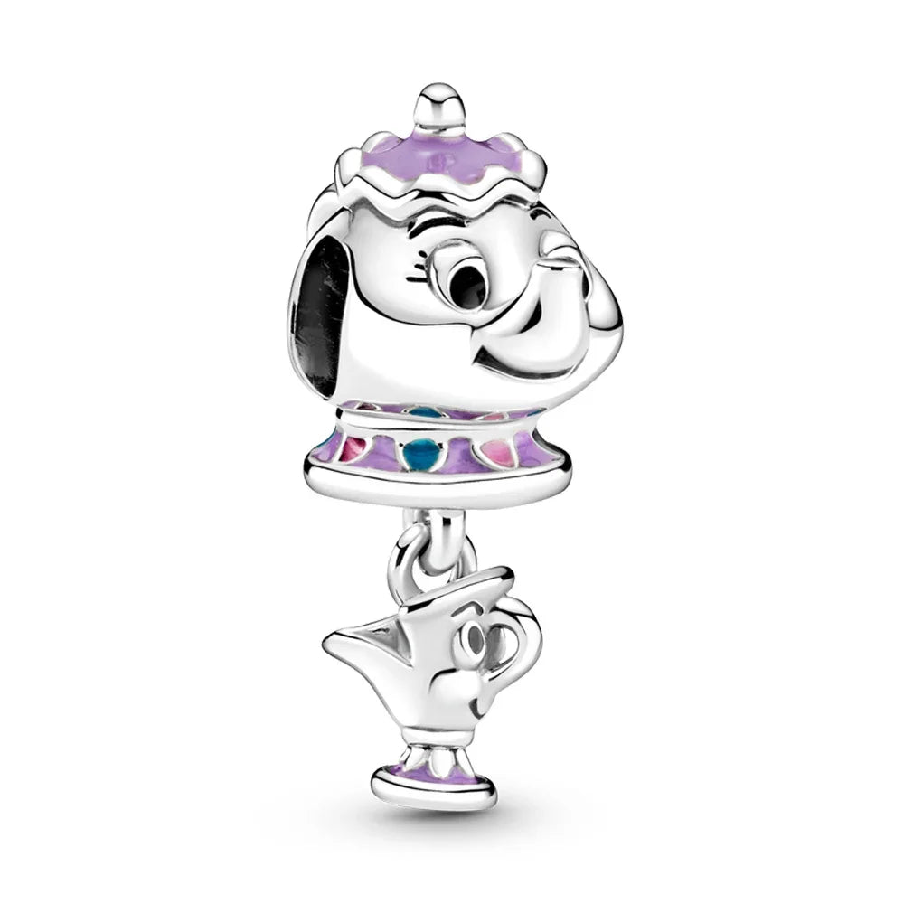 New Sterling Silver Charm 100th anniversary pendant Fit Original Pandora Bracelet Herocross Disney Micky Women DIY jewelry gift