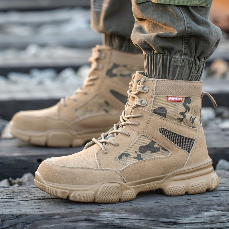 Mens Steel Toe Safety Work Boots - Durable & Comfortable - Indestructible Design, Slip-Resistant Sneaker Style - Ideal for Heavy-Duty Jobs, All-Day Support