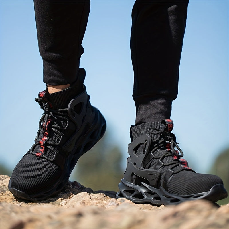 Dian Sen Steel Toe Work Boots - Rugged Industrial Strength, Anti-Slip Sole, Maximum Protection for Heavy-Duty Construction Jobs - All-Day Comfort and Durability
