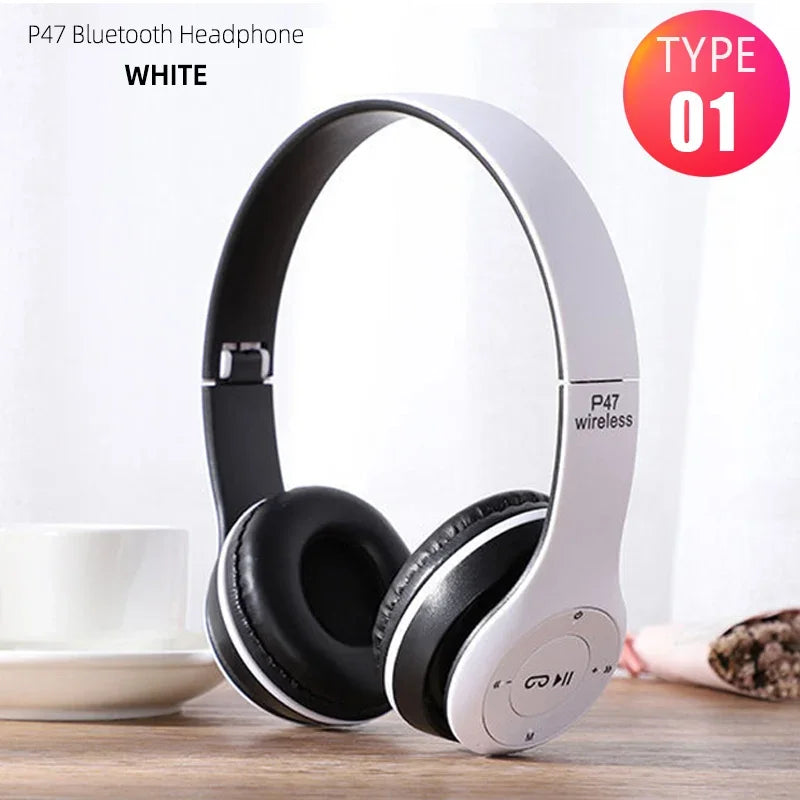 Air P47 Headset 5.0 Bluetooth Headset Folding Series Wireless Sports Game Stereo Headset for iPhone XiaoMi PK P9 Earphones gift